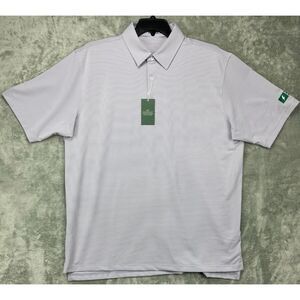 Genteal Men's Polo Golf Shirt Gray Pinstripe Size XXL Performance‎ Comfort